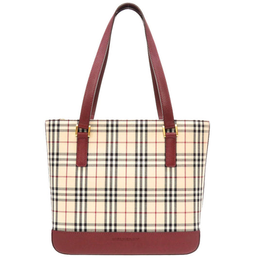 BURBERRY Handbag canvas beige check