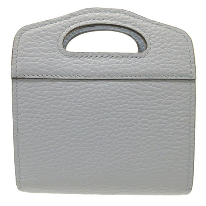 GUCCI Bifold Wallet 701074 leather light blue Compact wallet Double G Women Used Authentic