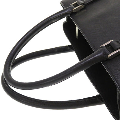 BURBERRY Handbag leather black Check Pattern