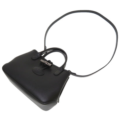 BURBERRY Handbag leather black Check Pattern