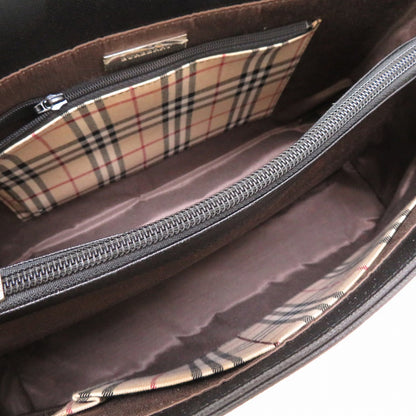 BURBERRY Handbag leather black Check Pattern