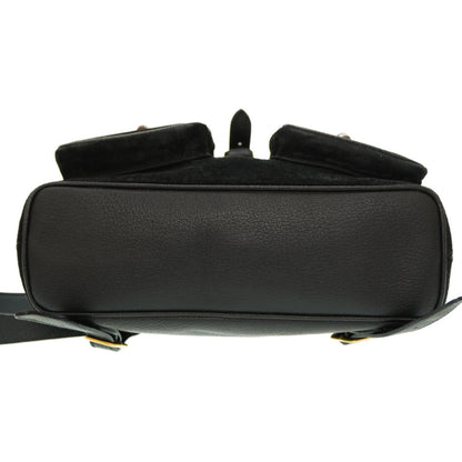 GUCCI Backpack Suede black Bamboo