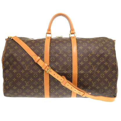 LOUIS VUITTON Boston Duffel bag M41414 Monogram canvas Brown Monogram Keepall bandouliere55 mens Used Authentic