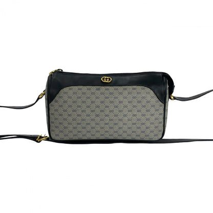 GUCCI Shoulder Bag leather Navy