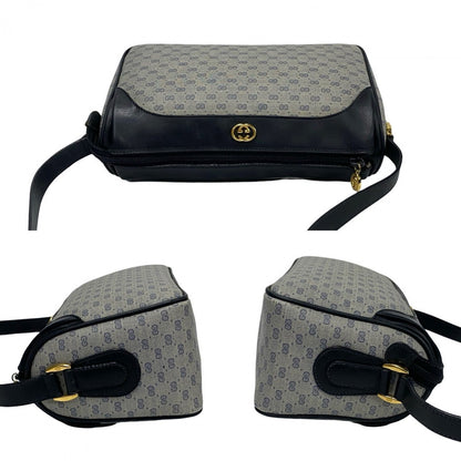 GUCCI Shoulder Bag leather Navy