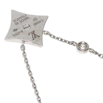 LOUIS VUITTON Necklace K18WG Silver Star Blossom BB Diamond