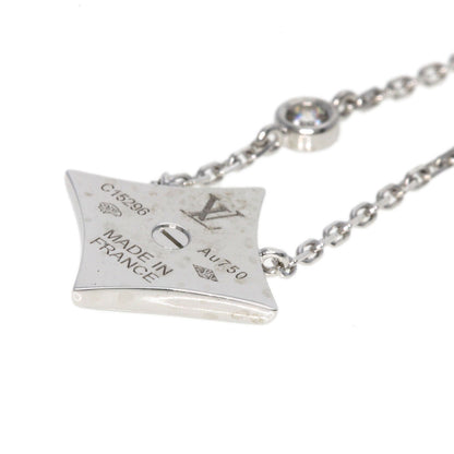LOUIS VUITTON Necklace K18WG Silver Star Blossom BB Diamond