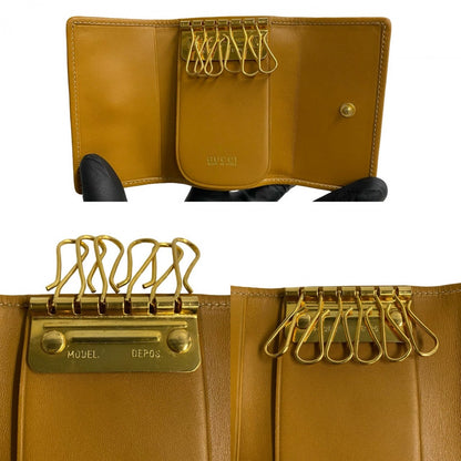 GUCCI Key case Key holder  canvas Brown