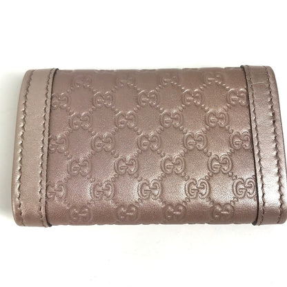 GUCCI Key case Key holder  282432 Sima leather pink Guccisima Interlocking G