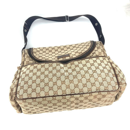 GUCCI Shoulder Bag 123326 GG canvas / leather beige GG Mother's Bag