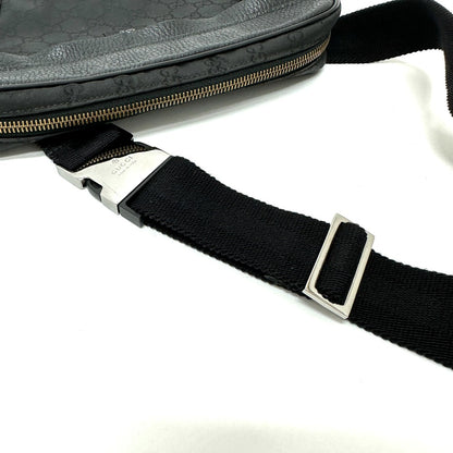 GUCCI Waist bag 336672 Nylon / leather black GG nylon
