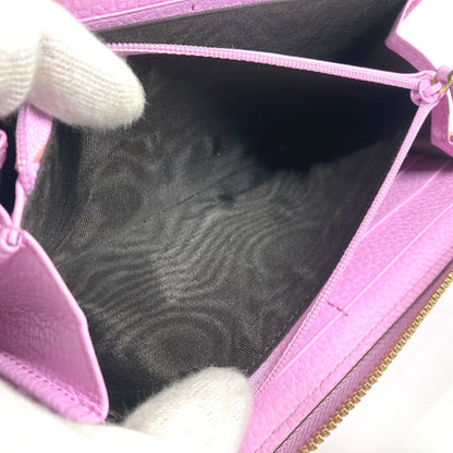 GUCCI Long Wallet Purse 499337 leather pink GG Marmont Bosco