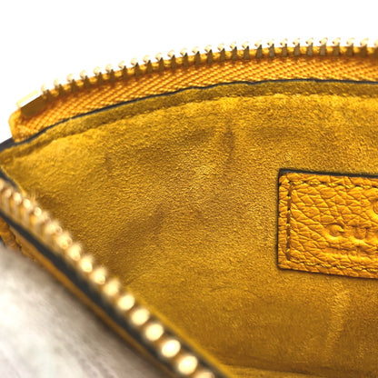 GUCCI Coin case 725550 leather yellow logo fragment case
