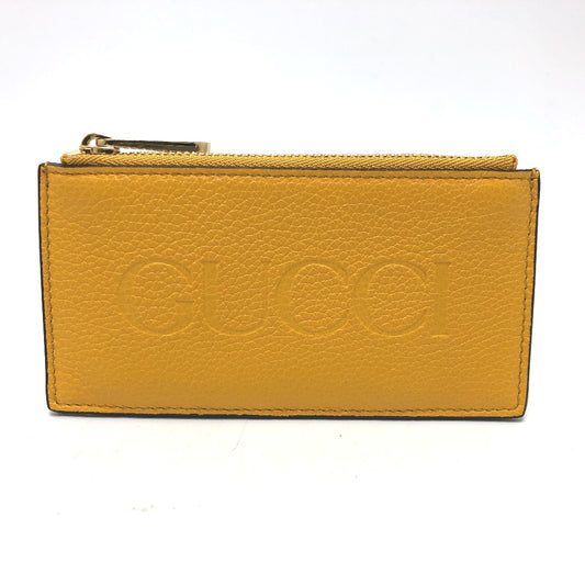 GUCCI Coin case 725550 leather yellow logo fragment case