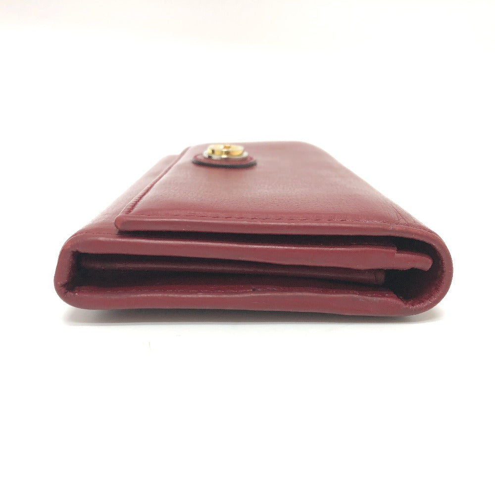 GUCCI Folded wallet 598531 leather Red Marina Interlocking G