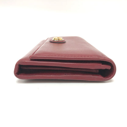 GUCCI Folded wallet 598531 leather Red Marina Interlocking G