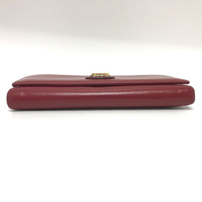GUCCI Folded wallet 598531 leather Red Marina Interlocking G