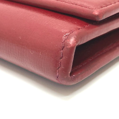 GUCCI Folded wallet 598531 leather Red Marina Interlocking G