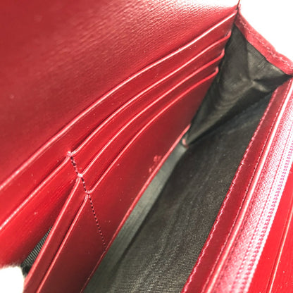 GUCCI Folded wallet 598531 leather Red Marina Interlocking G