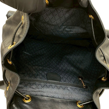 GUCCI Backpack leather black Bamboo