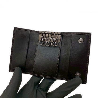FENDI Key case Key holder  leather Brown