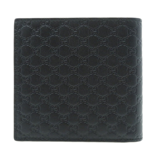 GUCCI Bifold Wallet 150413 Calfskin black GG Signature Microsima Outlet