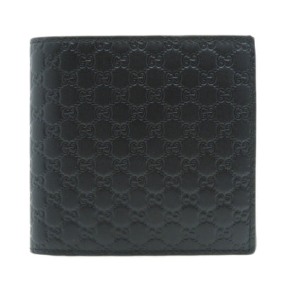 GUCCI Bifold Wallet 150413 Calfskin black GG Signature Microsima Outlet