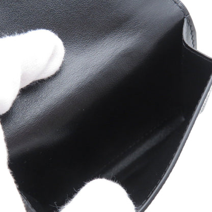BURBERRY Bifold Wallet Calfskin black logoMetal tri-fold