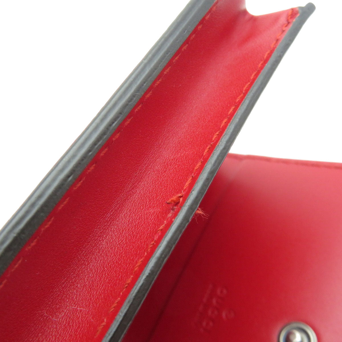 GUCCI Bifold Wallet 465859 Calfskin Red chinese new year