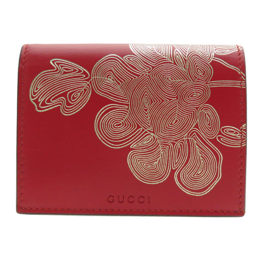 GUCCI Bifold Wallet 465859 Calfskin Red chinese new year