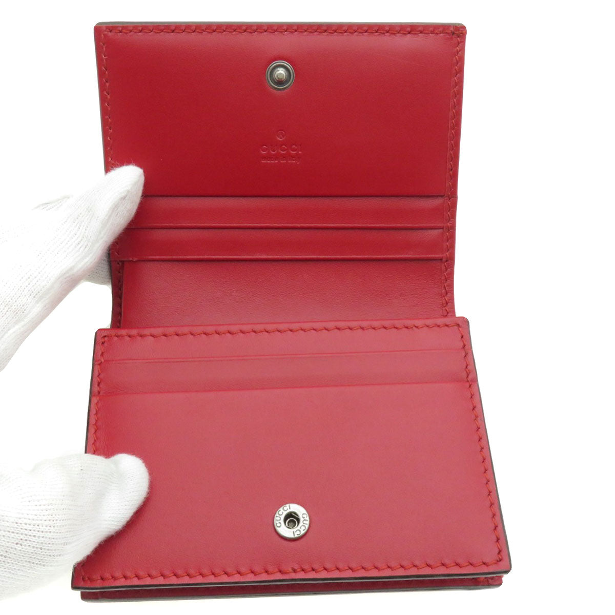 GUCCI Bifold Wallet 465859 Calfskin Red chinese new year