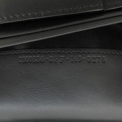 FENDI Long Wallet Purse leather black monster