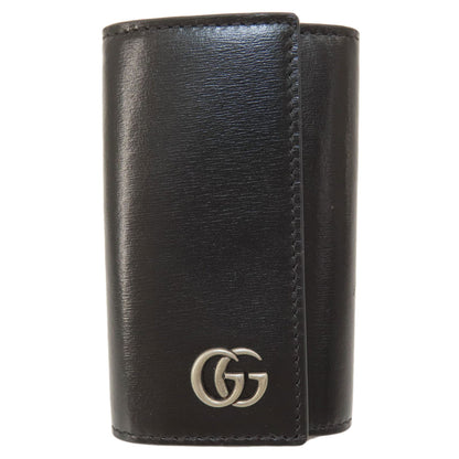 GUCCI Key case Key holder  435305 leather black logo