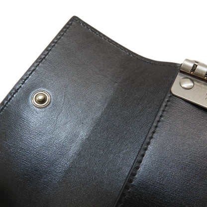 GUCCI Key case Key holder  435305 leather black logo