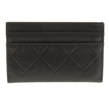 CHANEL Card Case lambskin black Logo motif