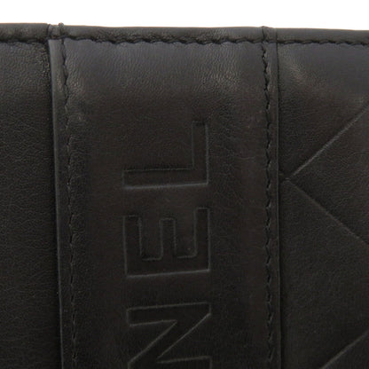 CHANEL Card Case lambskin black Logo motif