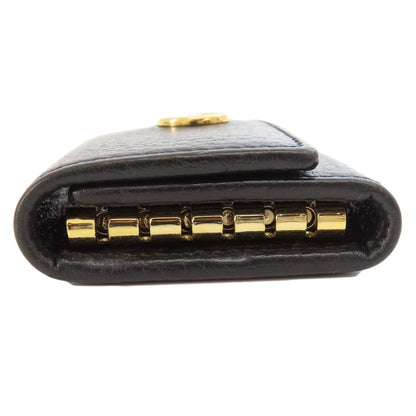 GUCCI Key case Key holder  466118 leather black GG Marmont