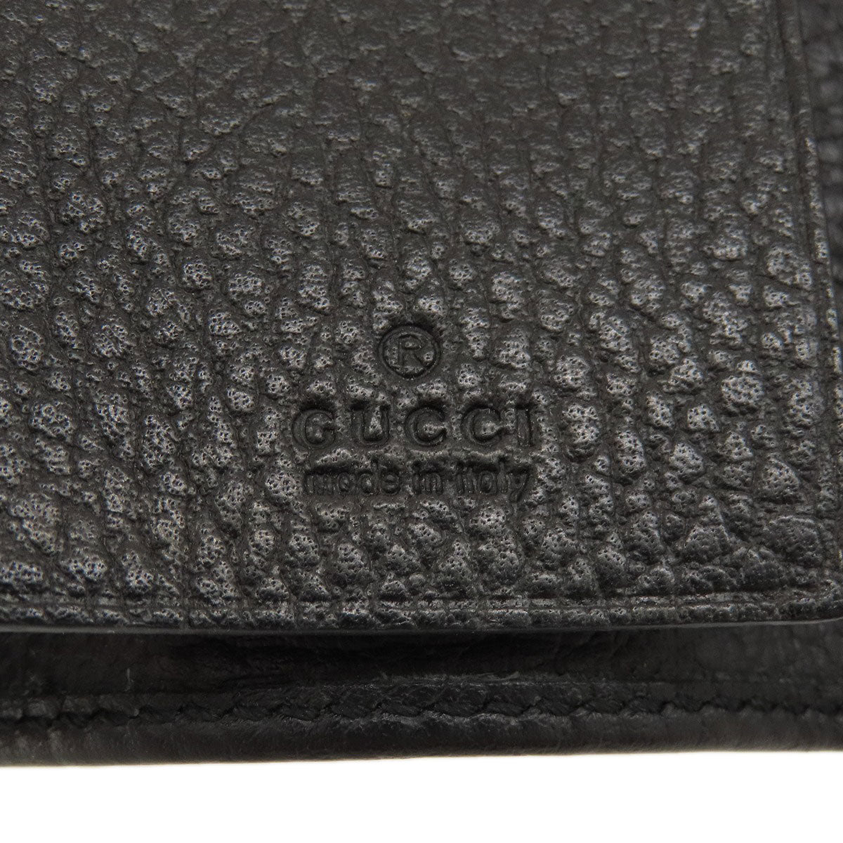 GUCCI Key case Key holder  466118 leather black GG Marmont