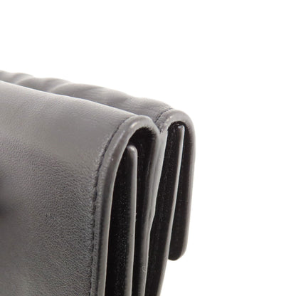FENDI Bifold Wallet leather black Embossed logo