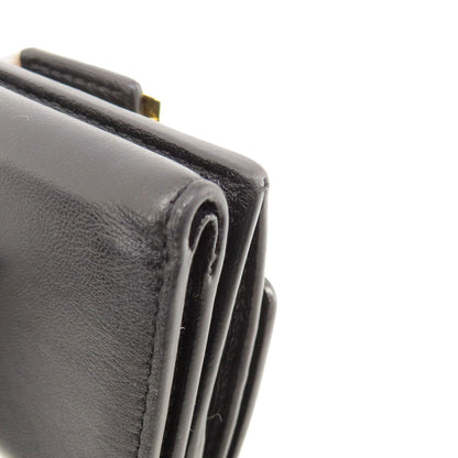 FENDI Bifold Wallet leather black Embossed logo