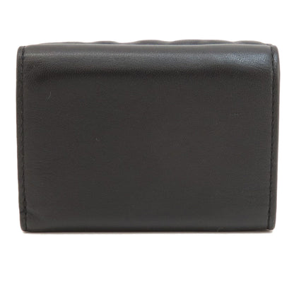 FENDI Bifold Wallet leather black Embossed logo