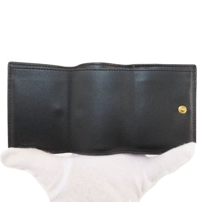 FENDI Bifold Wallet leather black Embossed logo