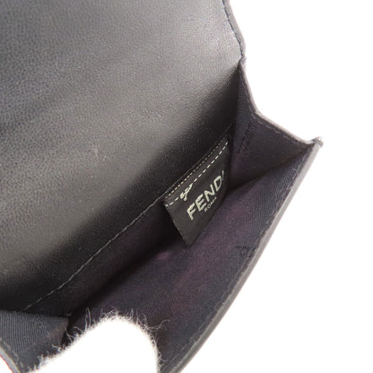 FENDI Bifold Wallet leather black Embossed logo