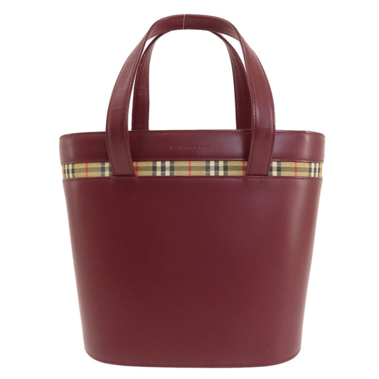 BURBERRY Handbag leather Red logo