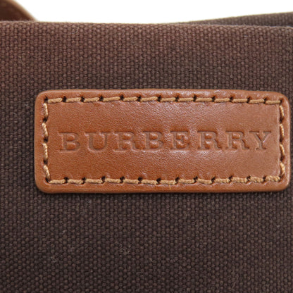 BURBERRY Tote Bag canvas Brown logo