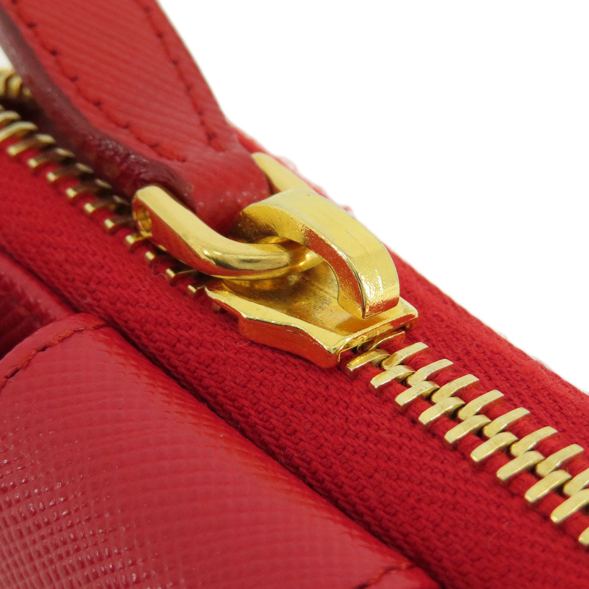 PRADA Bifold Wallet 1M0522 silk Red logoMetal