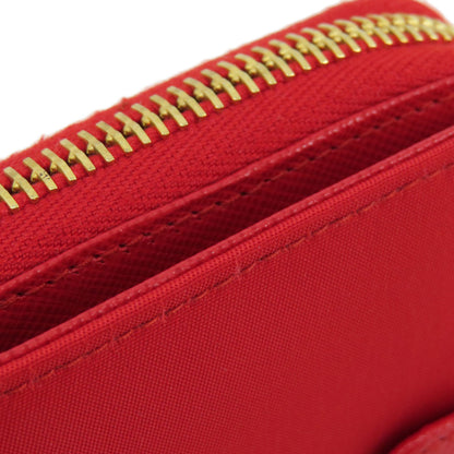 PRADA Bifold Wallet 1M0522 silk Red logoMetal