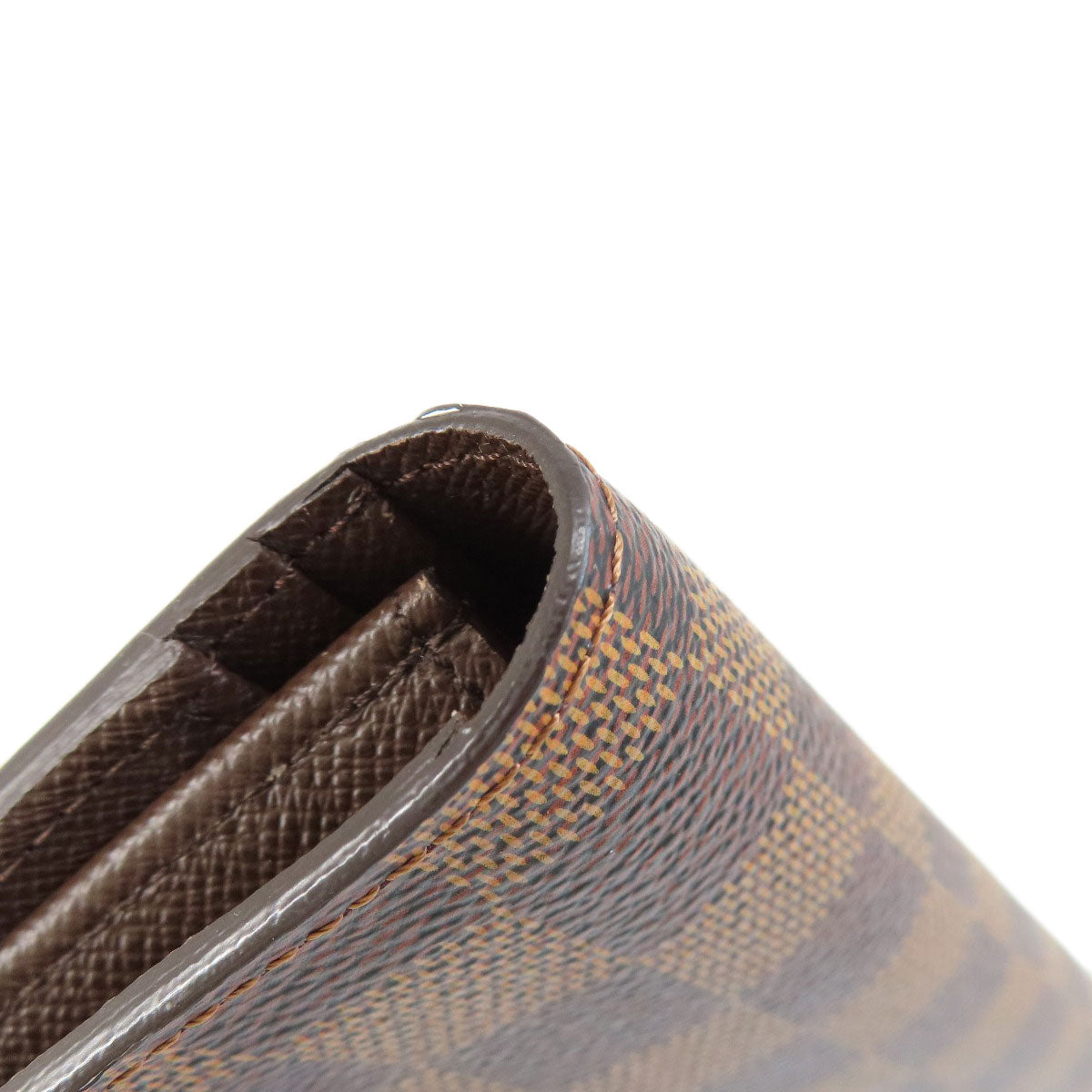 LOUIS VUITTON Long Wallet Purse N60017 Damier canvas Brown Portefeuille・Brazza Former