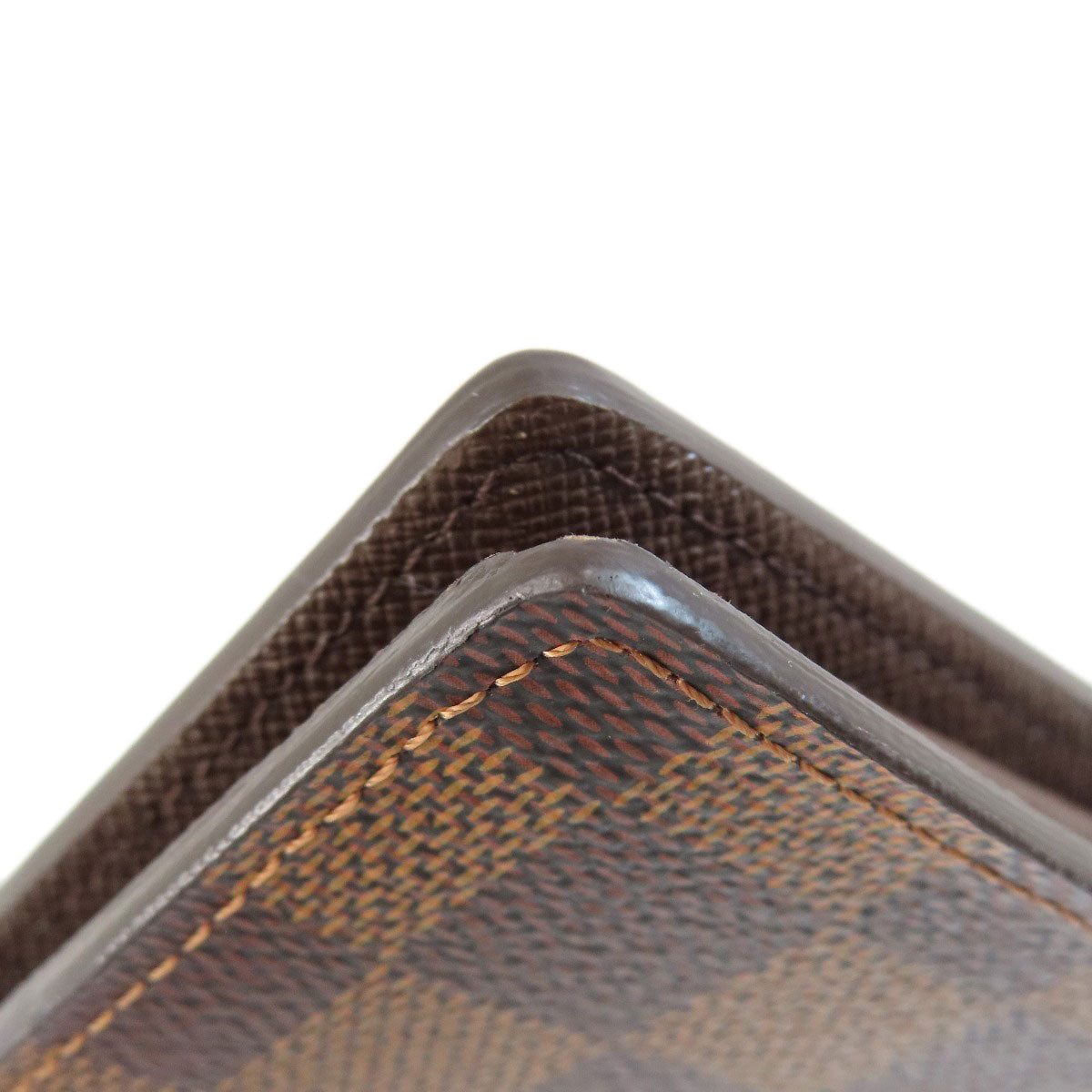 LOUIS VUITTON Long Wallet Purse N60017 Damier canvas Brown Portefeuille・Brazza Former
