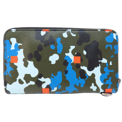 BURBERRY Long Wallet Purse PVC multicolor Camouflage Pattern